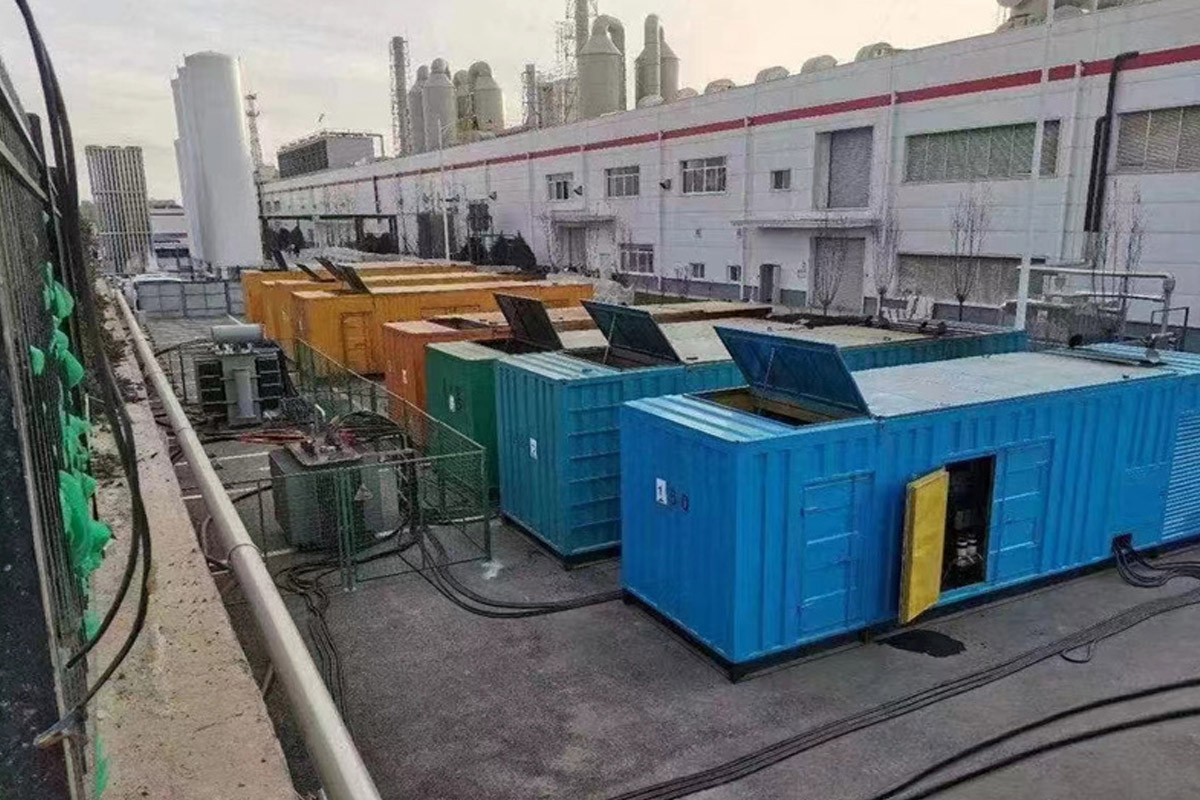 祁东发电机租赁施工现场
